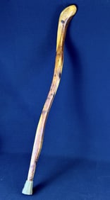 Carved Branch Wooden Cane 34.5 inches long. Scuffs and scratches over all. Please see photos for