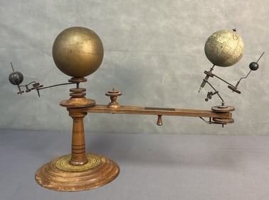 Antique Laing's Planetarium Model Model of the earth, Sun, moon, and Mercury by Laing's Planetsrium