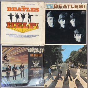 Vinyl Beatles Records Set of Four Help, Abbey Rd Abbey Road, Apple Records