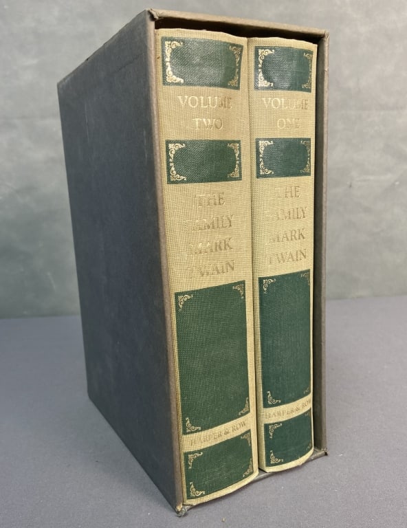 Family Mark Twain Books with Slipcase The Family Mark Twain Volumes 1 and 2. Published by Harper &: The Family Mark Twain Volumes 1 and 2. Published by Harper & Row, 1972. Includes slip case, good binding.
