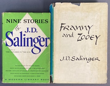 Vintage JD Salinger Books Franny & Zooey 9 Stories Nine by Stories, published by Modern Library,