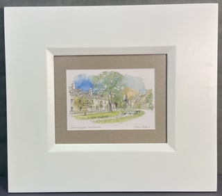 Cotswalds Lower Slaughter Watercolor Art Print Graham Byfield signed water color print Lower