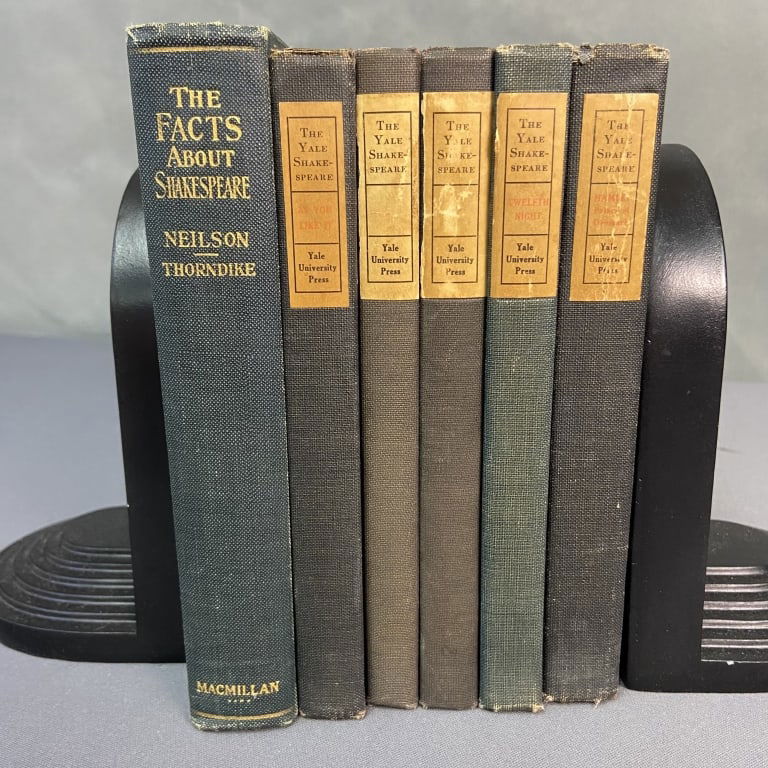 Antique Shakespeare Books Set of Six Hamlet Prince of Denmark, Yale University Press, October 1920, (1 of 15)