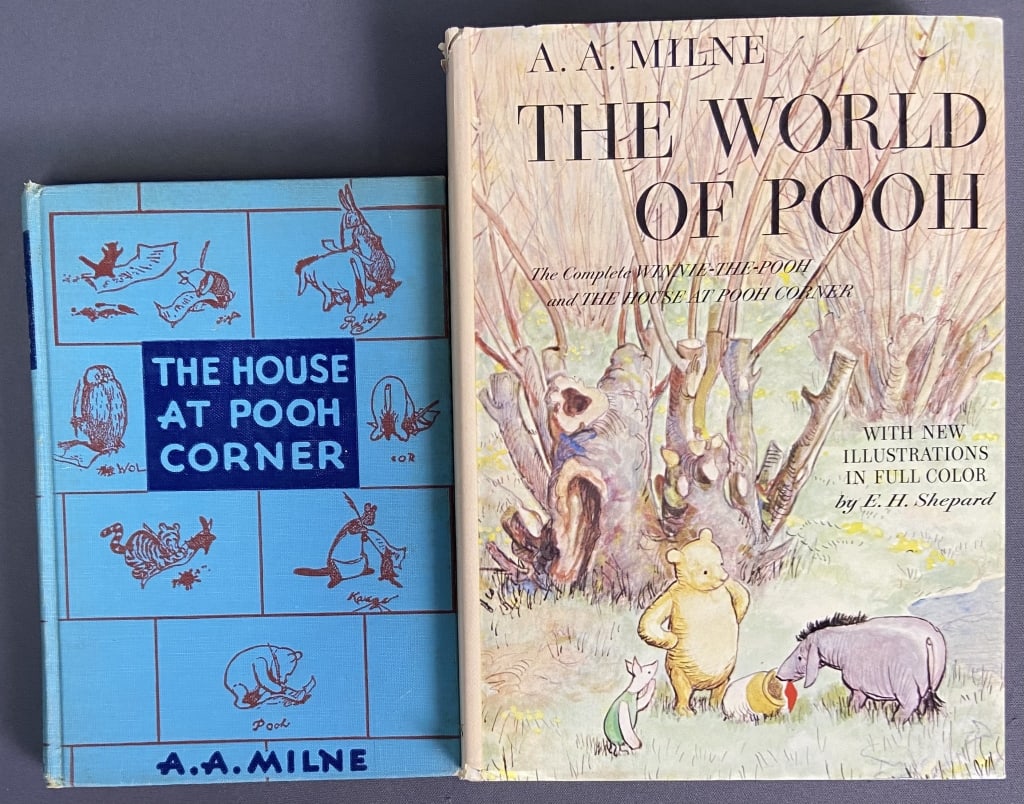 Vintage Winnie the Pooh Books AA Milne The House at Pooh Corner, published by EP Dutton & Co, August: The House at Pooh Corner, published by EP Dutton & Co, August 1950, 140th printing. Missing dust jacket. The World of Pooh the Complete Winnie the Pooh and The House at Pooh Corner, illustrated by EH 