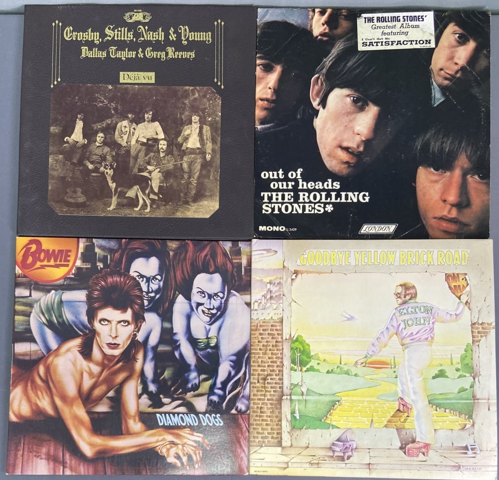 Vinyl Bowie, CSN&Y, Elton John, Rolling Stones Goodbye Yellow Brick Road by Elton John. MCA Records, (1 of 20)