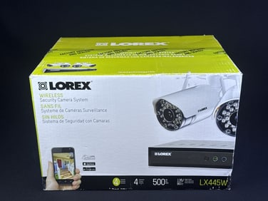 Lorex LX445W 4 Channel Wireless Security System Sealed in original package.