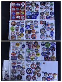 Assorted Lot Pinback Political Buttons Kerry Bob and John Kerry Please see photos for further
