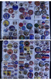 Assorted Lot Pinback Political Buttons Clinton 92 and 96 elections. Please see photos for further