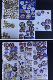 Assorted Lot Pinback Political Buttons Roseville Romney and others. Please see photos for further
