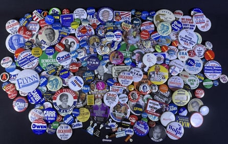 Mixed Lot Assorted Pinback Political Buttons Several campaigns over several years. Please see photos
