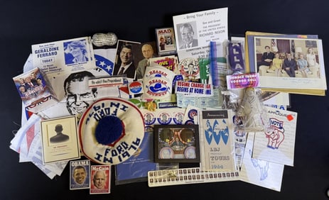 Assorted Political Ephemera Mix of items from different eras and persons. Please see photos for
