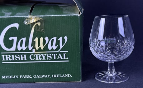 Galway Irish Crystal Brandy Snifter Set of Six 5 x 4 inches.