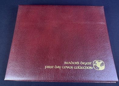 Readers Digest First Day Cover Collection 1978 12 total and binder. 14.5 x 12 x 1.75 inches.