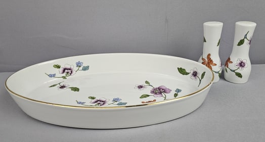 Royal Worcester Astley Oval Serving Dish & Shakers Set