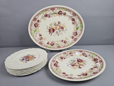 Johnson Bros English Dinner Plates & Serving Platters