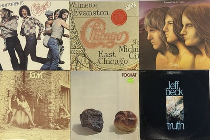Classic Rock Vinyl Records Foghat Jeff Beck ELP Chicago