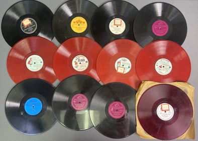 Vintage Children's Records Red Vinyl Lot of 12 older vinyl records, five are red vinyl. Includes