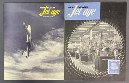 1950s Jet Age Magazine Set of Two Arvo Canada Jet Age, Autumn 1952 and Summer 1953 issue. Clean,