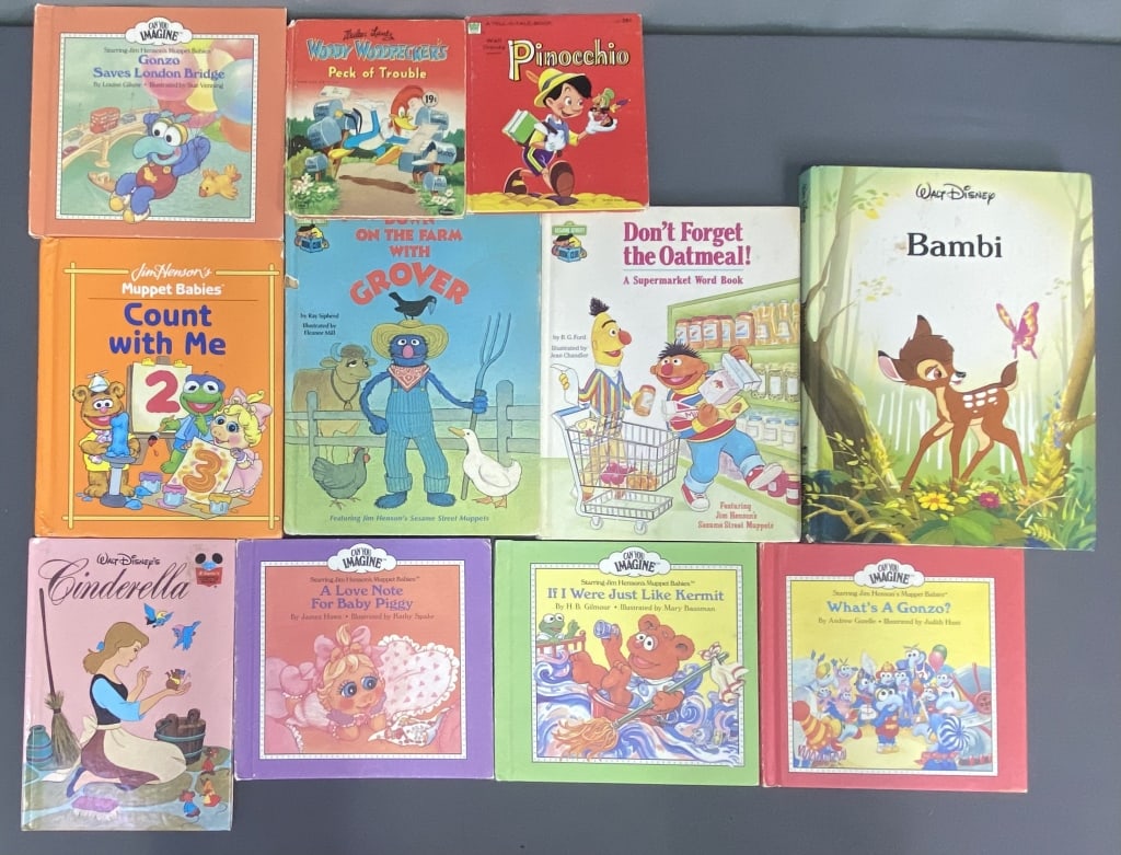 Vintage Books Muppets Disney Woody Woodpecker Muppet Babies What's a Gonzo by Andrew Gutelle, (1 of 16)