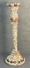 Tall Pillar Seashell Candle Holder Philippines Tall pillar shaped candle holder wrapped in