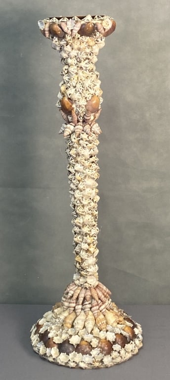 Tall Pillar Seashell Candle Holder Philippines Tall pillar shaped candle holder wrapped in (1 of 6)