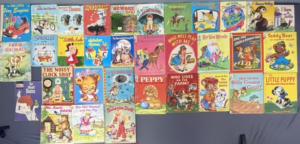 Vintage Children's Books Whitman Tell a Tale Group of 33 vintage children's books including Disney