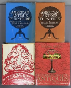 Antiques Books Furniture & Colonial Set of Four American Antique Furniture by Edgar G Miller Volumes