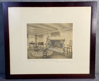 Wallace Nutting Maple Sugar Cupboard Photo Hand tinted photograph by Wallace Nutting titles The