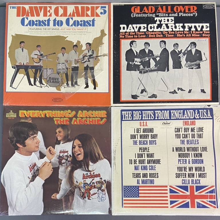 Vinyl Records Dave Clark 5, Archies, Brit Rock Everything's Archie by The Archies, Calendar Records (1 of 11)