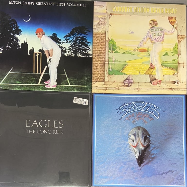 Vinyl Records Elton John & Eagles Set of Four Goodbye Yellow Brick Road by Elton John, MCA Records (1 of 12)