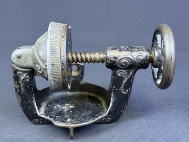 Antique Cast Iron Hand Crank Lemon Squeezer Wall mounted. Patented 1897.