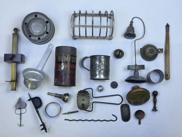 Mixed Lot Vintage Antique Metal Tools & Kitchen Assorted items. Please see photos for item and