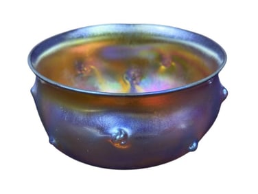 L.C. Tiffany Iridescent Glass Finger Bowl 4.5 x 2.75 inches.  Free from damage. See photos for