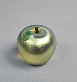 Orient & Flume Glass Paperweight Apple Approximately 3 x 3 inches. Free from damage. Please refer to