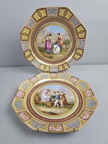 Vintage Royal Vienna Style Porcelain Decorative Cabinet Plates