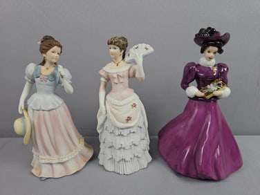 Assorted Decorative Lady Figurines Including Hallmark Barbie Collectibles Figurine