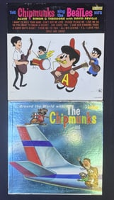The Chipmunks Vinyl Records Beatles Around World LRP 3170 Around the World with The Chipmunks