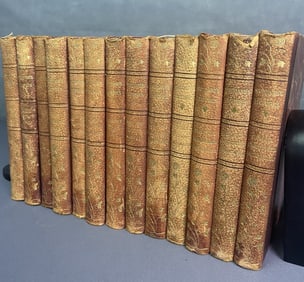 Antique Book Set John Stoddard's Lectures Thirteen volume book set, including four supplementary