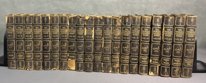 Antique Book Set Worlds Greatest Books Set of 20 The World's Greatest Books edited by Lord