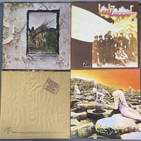 Vinyl Records Led Zeppelin Set of Four Led Zeppelin II, Atlantic Records SD 8236,