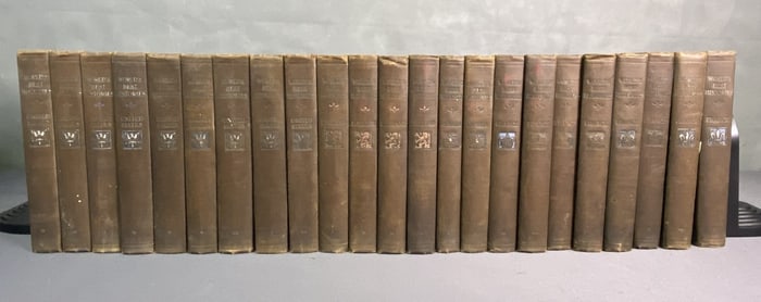 Antique Book Lot Worlds Best Histories 1904 Collection of 23 books covering the histories of the