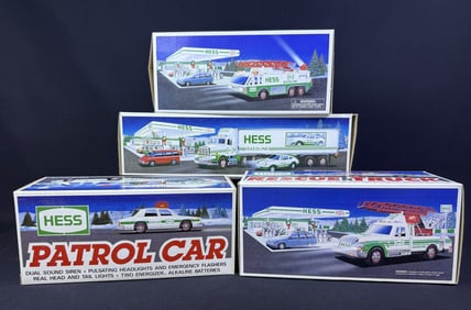 Hess Toy Vehicles Lot 1992-1996 Boxed 1992 18 Wheeler and Racer