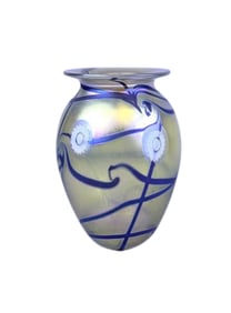 Eickholt Iridescent Art Glass Vase