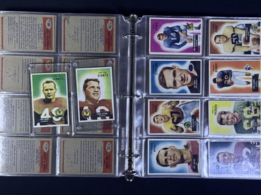 1955 Bowman Football Cards Complete Set In binder. See photos for details.   11 x 10 x 2 inches.