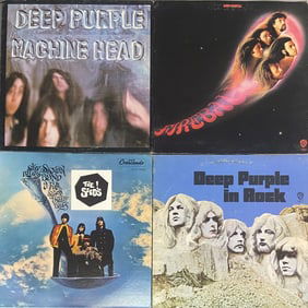 Vinyl Records Deep Purple & Sky Saxon Set of Four Deep Purple in Rock, Warner Brothers WS 1877,