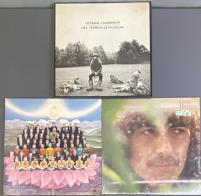 Vinyl Records George Harrison Three Albums All Things Must Pass, Apple Records STCH 639, three