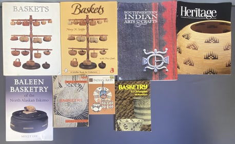 Vintage Basket Books Set of Eight Southwestern Indian Arts & Crafts by Tom Bahti. Published by KC