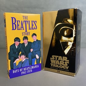Star Wars and Beatles Story on VHS The Star Wars Trilogy Special Edition, 1997. Includes New Hope,