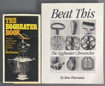Vintage Egg Beater Books Set of Two The Eggbeater Book by Don Thornton. Published by Arbor House,