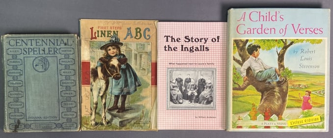 Antique & Vintage Children's Books First Steps Linen ABC book, published by McLoughlin Brothers,